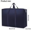A navy blue waterproof moving and storage bag shown from the side, with dimensions 80cm x 25cm.