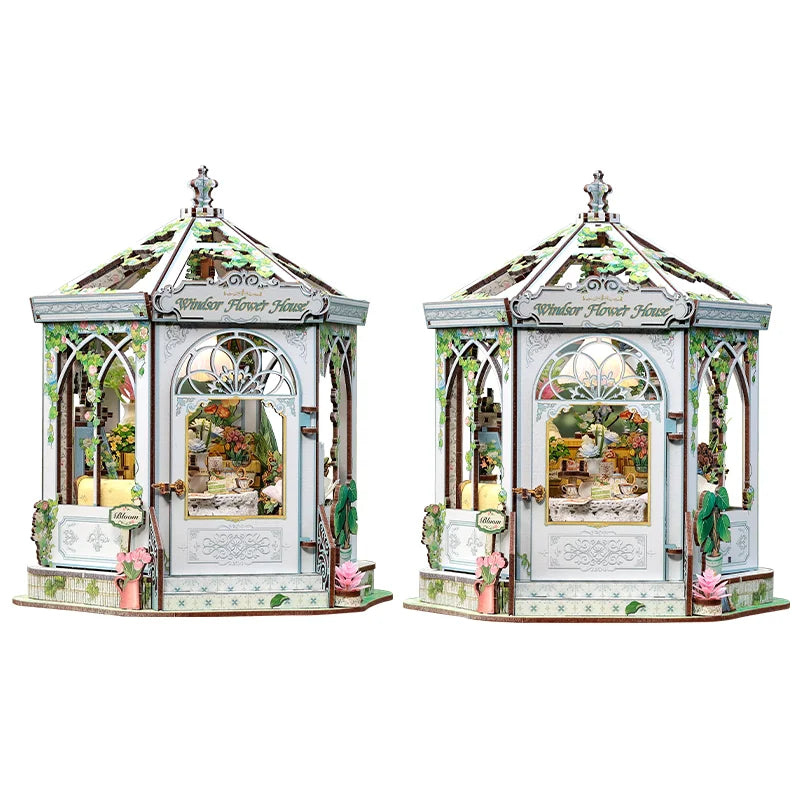 Book Nook DIY Wooden Miniature Kit with LED Lighting