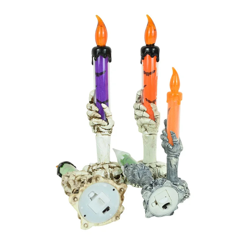 LED Skeleton Ghost Hand Candles for Halloween Decor