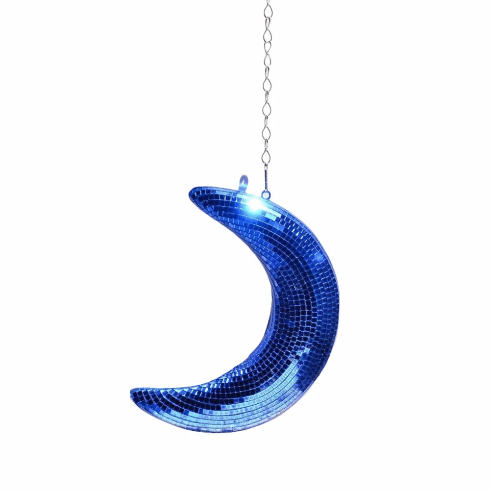 Handcrafted Glass Crescent Moon Hanging Decoration