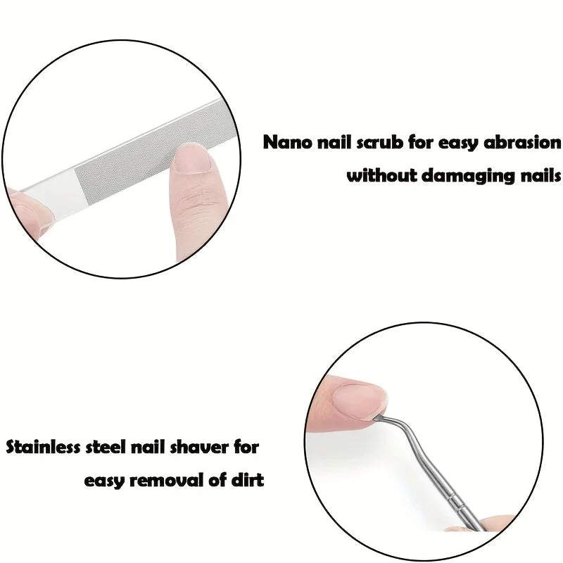 Angled Stainless Steel Nail Clippers for Thick Nails — Set of 3