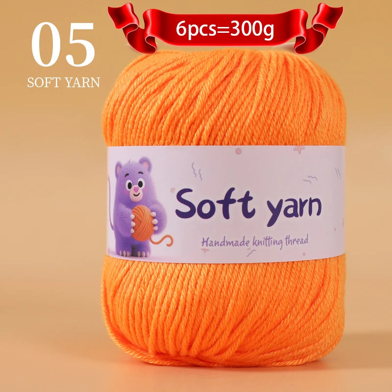 Soft Acrylic Yarn Balls for Knitting – 300g