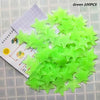 Green glow-in-the-dark 3D star wall stickers for kids' rooms and bedrooms