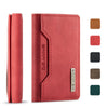 Vintage Leather Trifold Wallet with Magnetic Closure