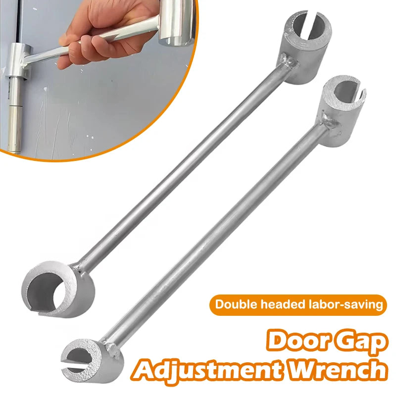 Dual-Head Door Hinge Alignment and Repair Wrench