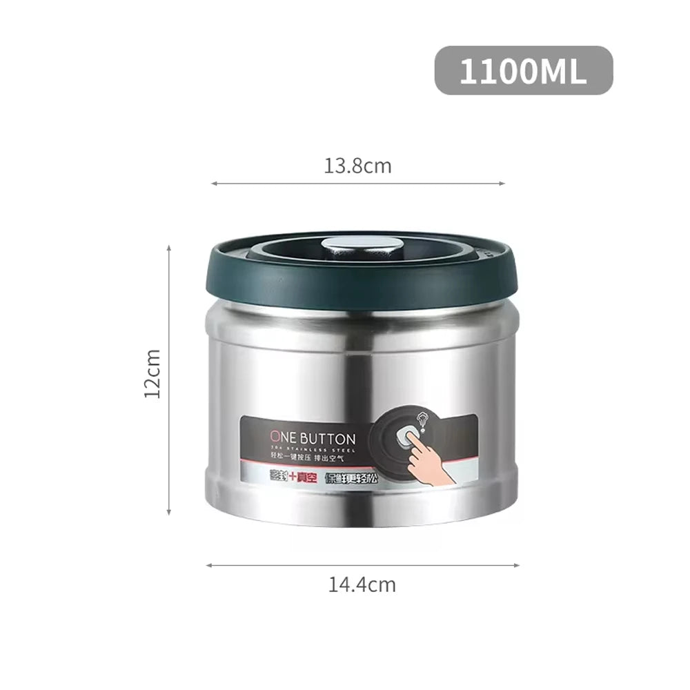 Airtight Stainless Steel Vacuum Storage Canister