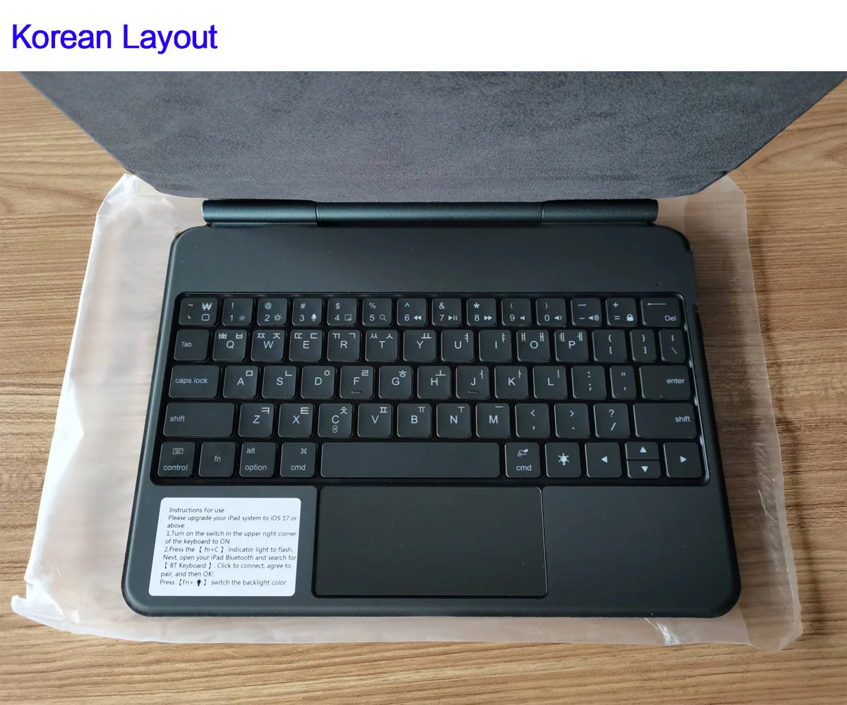 Bluetooth Keyboard Case with Touchpad for iPad Pro, Air & Standard Models