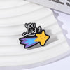Fun Meteor Enamel Pin with Star Design