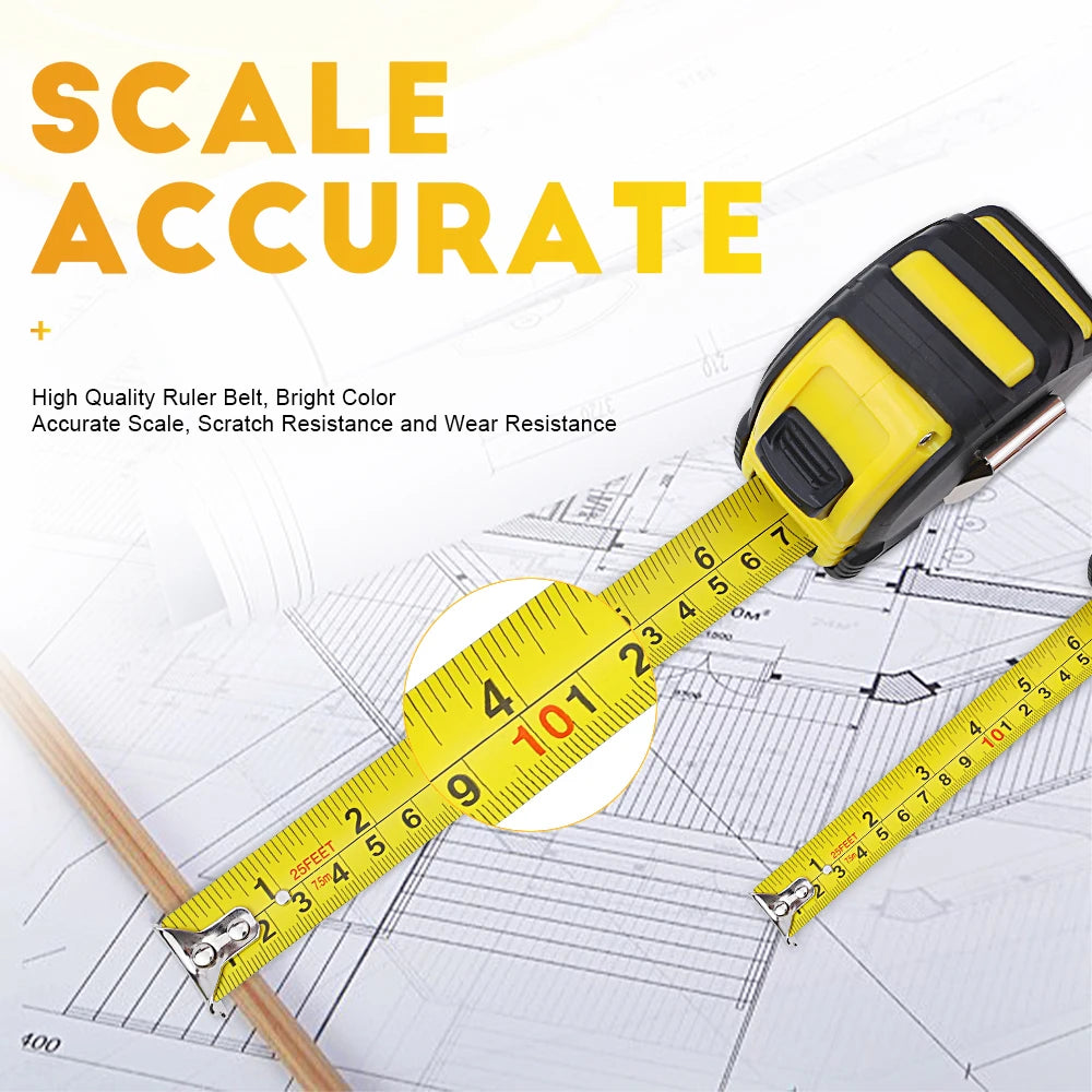 Dual-Scale Retractable Measuring Tape – Metric & Imperial, 3m/5m/7.5m