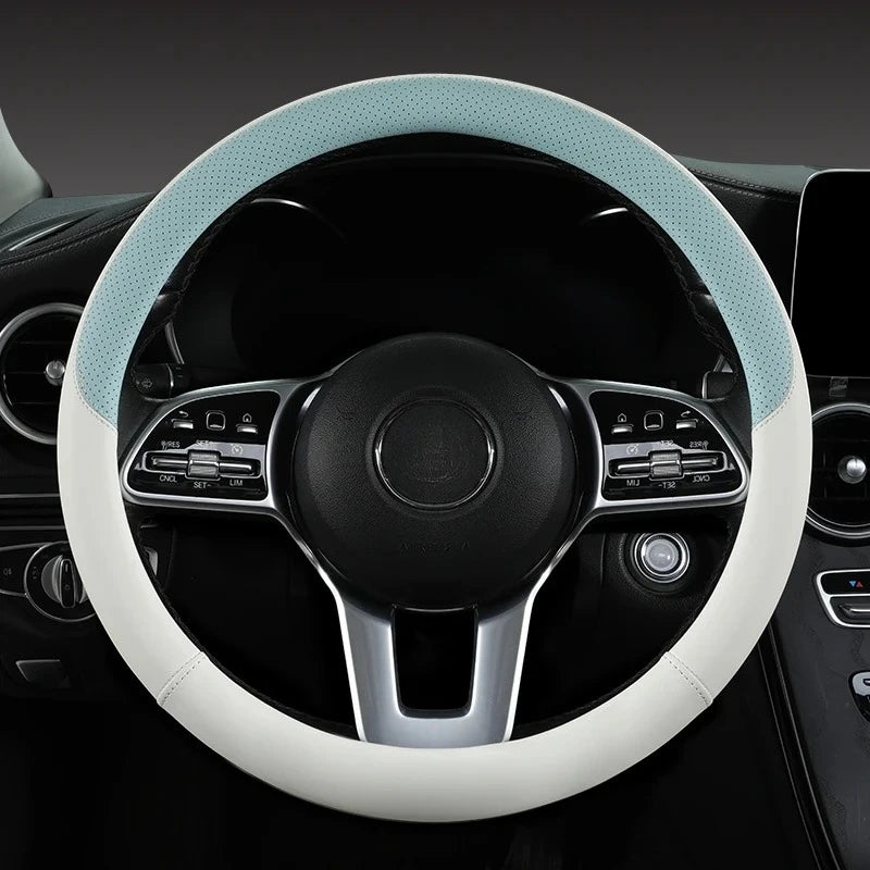 Perforated Nappa Leather Steering Wheel Cover
