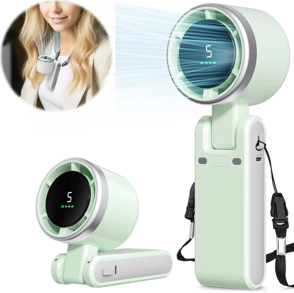 Portable Foldable Handheld Fan with USB-C Charging