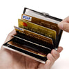 Skull Print Stainless Steel Credit Card Holder Wallet