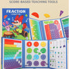Magnetic Fraction Teaching Set with Charts & Erasable Practice Area