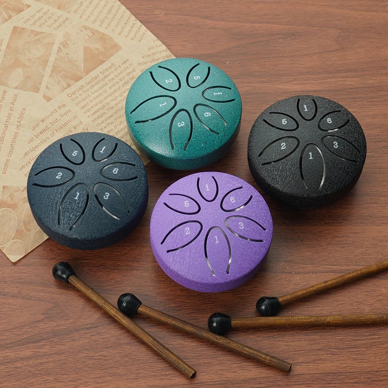 6-Note Steel Tongue Rain Drum for Outdoor Meditation & Relaxation