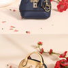 Mini Leather-Look Coin Purse with Keychain