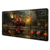 Fantasy Card Playmat with Rabbit Archer & Raccoon Design