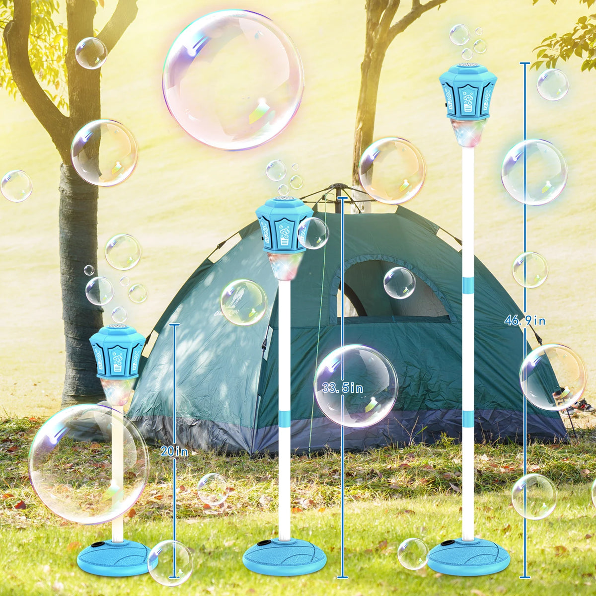 Stand Bubble Machine with Lights & Music for Outdoor Events