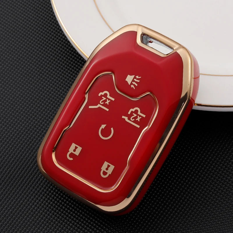TPU Smart Key Fob Cover for GMC & Chevrolet Trucks and SUVs