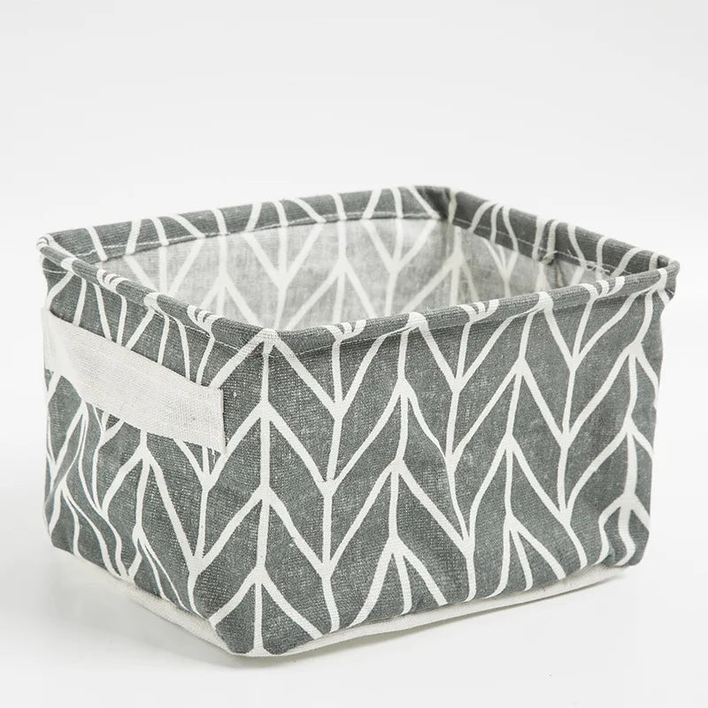 Foldable Canvas Storage Basket with Handles