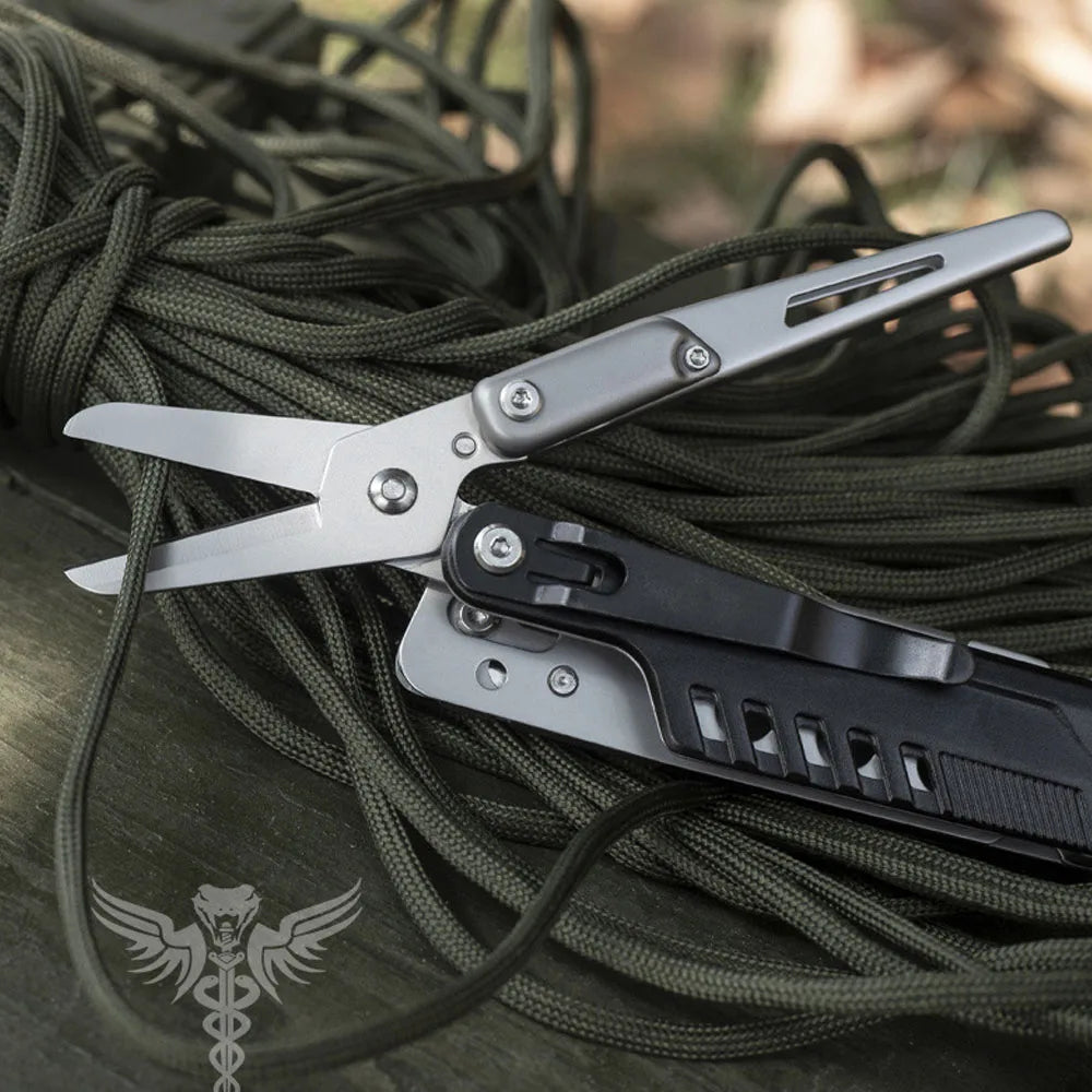 6-in-1 Stainless Steel Pocket Multitool with Screwdriver Bits