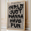 A framed print featuring a large black text quote from the New York Times newspaper style on a white background.