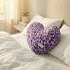 Leopard Print Heart-Shaped Plush Cushion