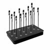 A black magnetic helping hands tool with multiple flexible gooseneck arms and alligator clips.