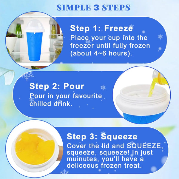 Gobelet Portable pour Slushy DIY avec Couvercle et Paille