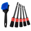 6-Piece Car Detailing Brush Set for Wheels, Dashboards & Vents