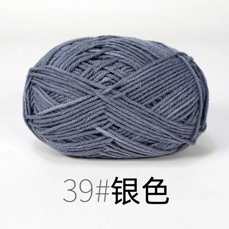 4-Ply Soft Cotton Blend Yarn for Knitting and Crochet
