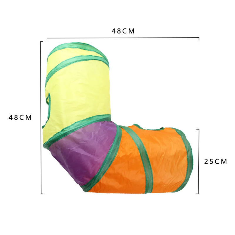 Foldable S-Shaped Cat Play Tunnel