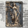 Vintage Aluminum Wall Art – Our Lady of Guadalupe Retro Sign