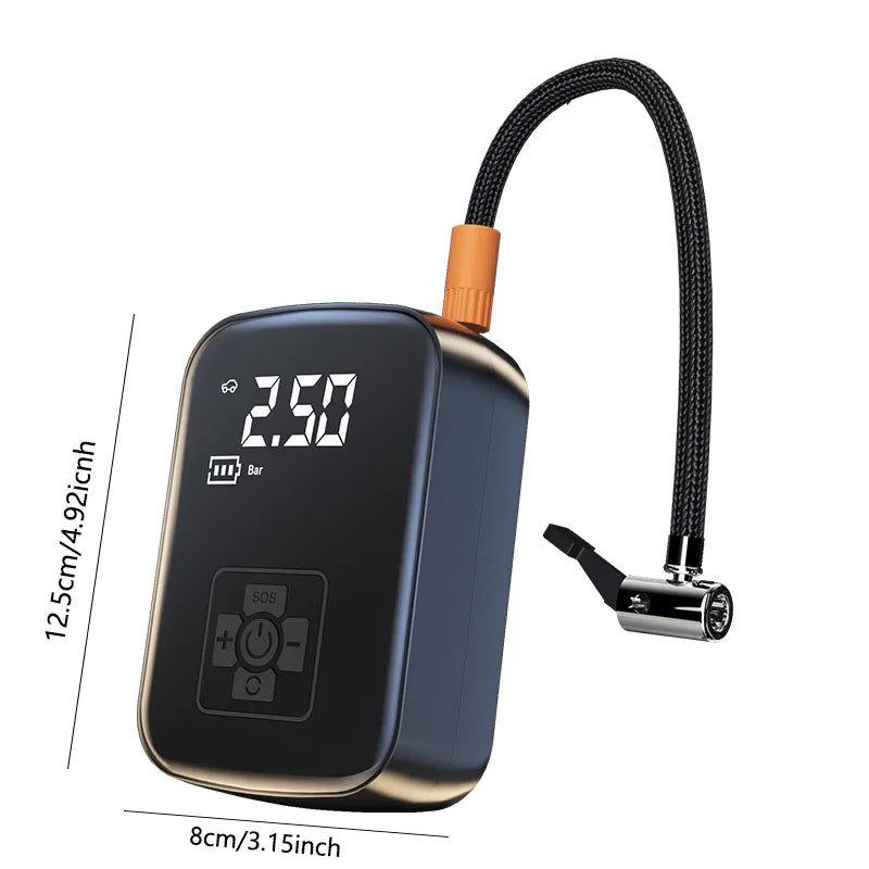 Cordless Rechargeable Tire Inflator with Digital Pressure Gauge