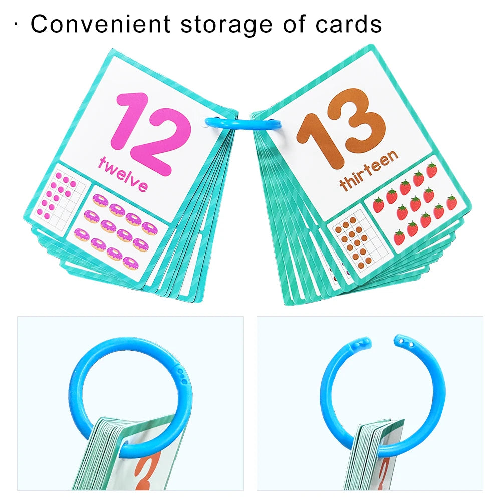 Early Learning Flash Cards for Kids – Colors, Shapes, Numbers, Fruits, Vegetables & Food
