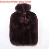 Plush Hot Water Bottle Cover with Soft Fleece Lining