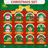 Mini Christmas Tree Building Block Set with Santa, Snowman & Elk