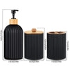 Apothecary Style Bathroom Organizer Set with Soap Dispenser and Toothbrush Holder