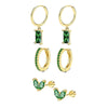 Moon-Shaped Stainless Steel Flatback Earrings