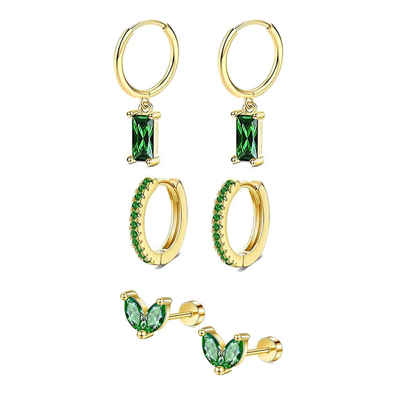 Moon-Shaped Stainless Steel Flatback Earrings