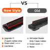 Comparison showing a New Style wiper blade versus an Old style wiper blade, highlighting upgrades in layers and noise level.