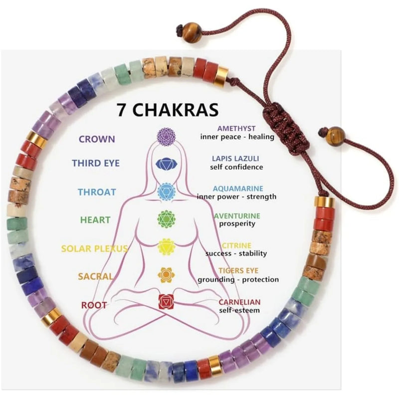 7 Chakra Natural Stone Bracelet