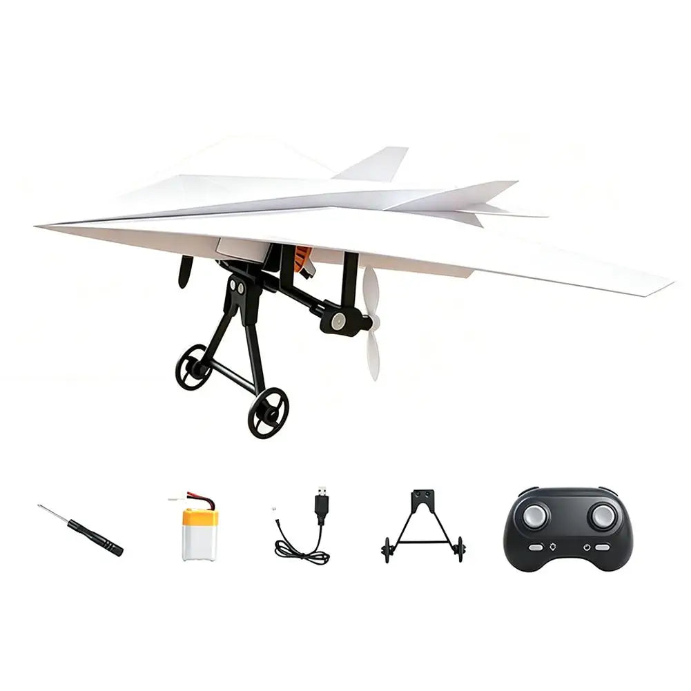 Electric Paper Airplane Kit with Gyro Stabilizer Remote Control
