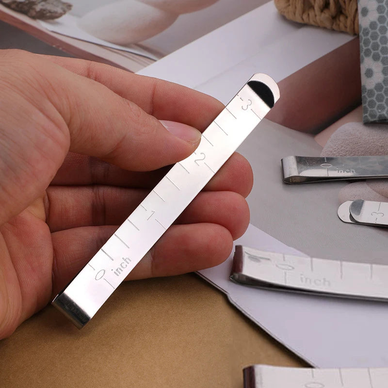 Edelstahl-Bügelklammern mit Lineal