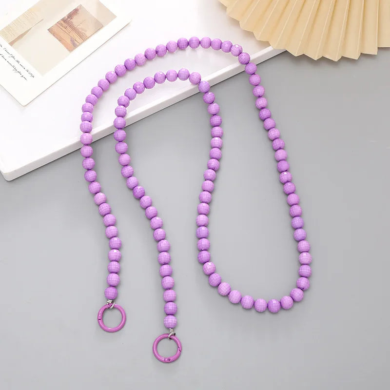 Handcrafted Beaded Phone Lanyard with Earth Tone Acrylic Accents