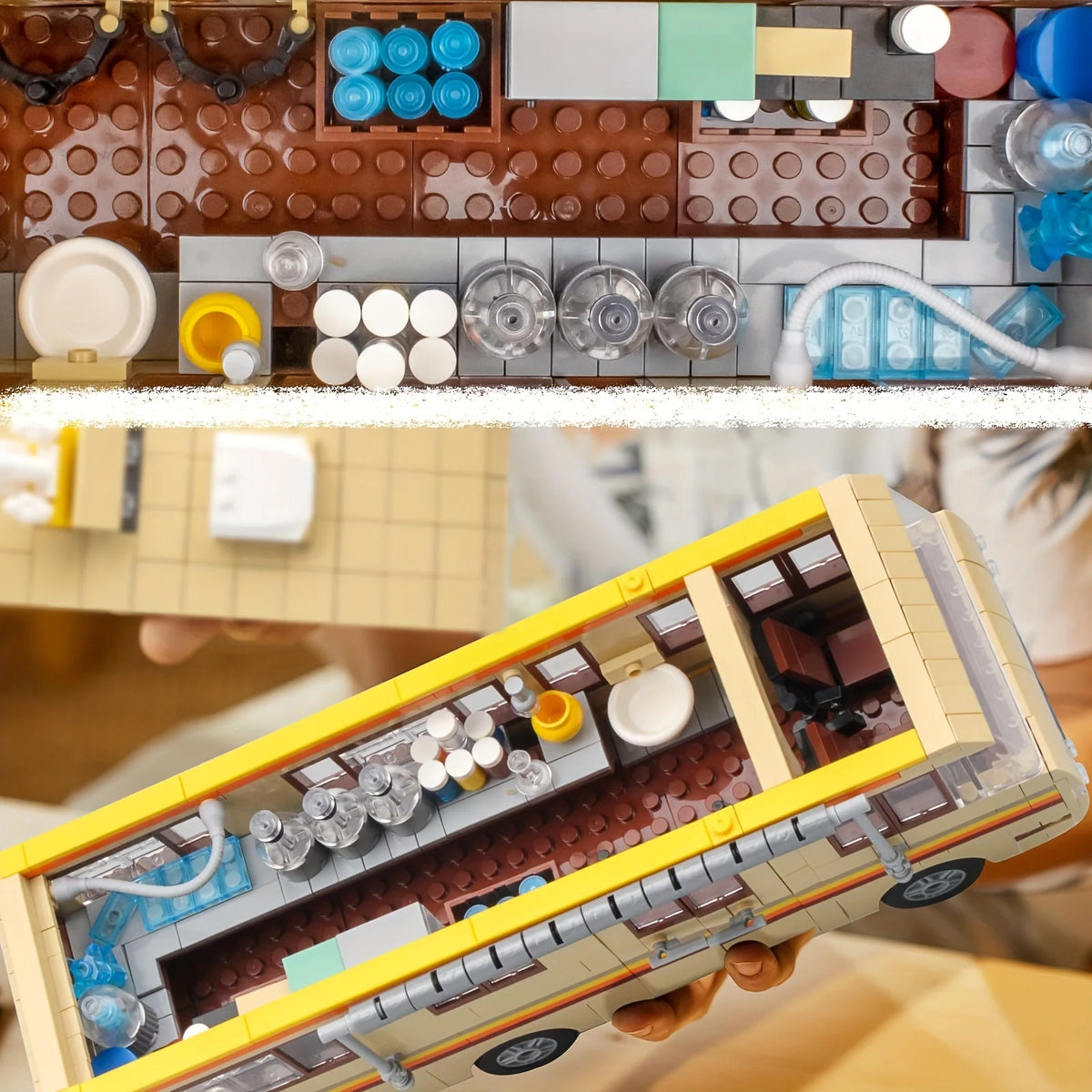 Building Block RV Set - 986 Pieces, DIY Collectible Model