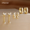 Dainty Square Hoop Earrings Set