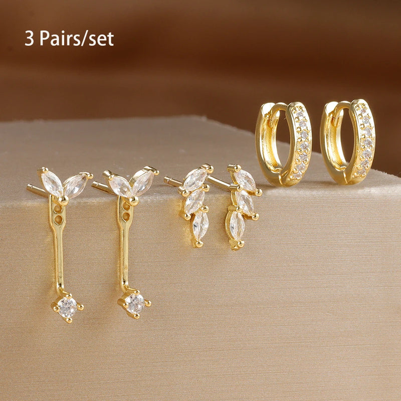 Dainty Square Hoop Earrings Set