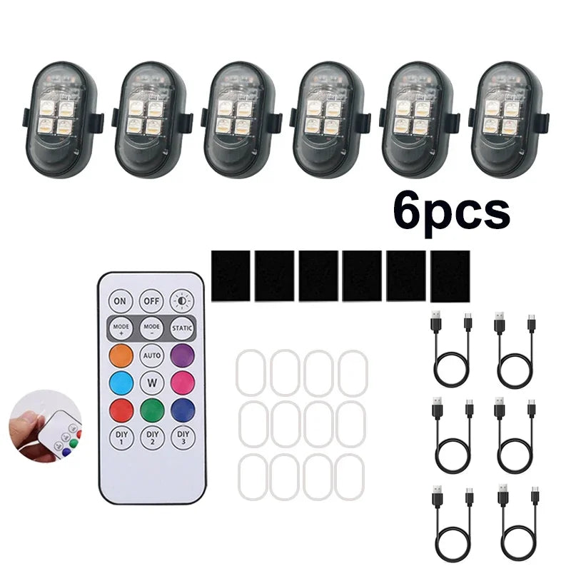 Wireless Remote Control LED Strobe Light for Vehicles and Drones