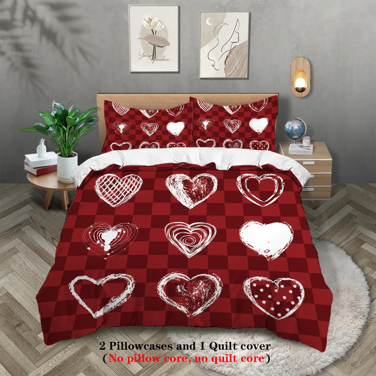 3-Piece Microfiber Comforter Set with Duvet Cover and Pillowcases