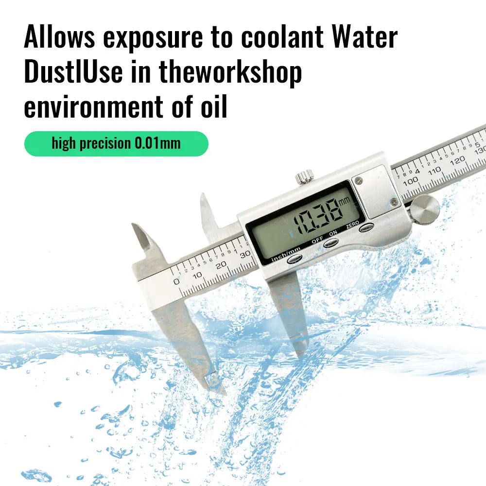 Stainless Steel Digital Caliper with Large LCD Display